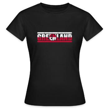 Groenland - T-shirt Femme - noir - Devant - AI Model Female 172 dark (172cm)