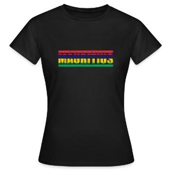 Mauritius - Frauen T-Shirt - Schwarz - Vorne - AI Model Female 172 dark (172cm)