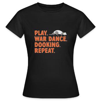 Furet, propriétaire de furet - T-shirt Femme - noir - Devant - AI Model Female 172 dark (172cm)