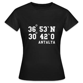 Antalya coordonne l’idée de vacances en Turquie - T-shirt Femme - noir - Devant - AI Model Female 172 dark (172cm)