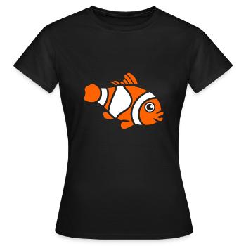 Poisson clown - T-shirt Femme - noir - Devant - AI Model Female 172 dark (172cm)