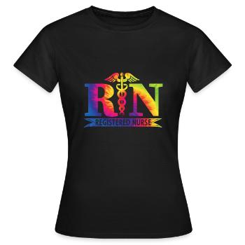 Infirmière autorisée autorisée en soins infirmiers Cad - T-shirt Femme - noir - Devant - AI Model Female 172 dark (172cm)