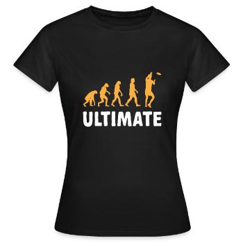 Ultimate Frisbee Wurfscheibe - Frauen T-Shirt - Schwarz - Vorne - AI Model Female 172 dark (172cm)