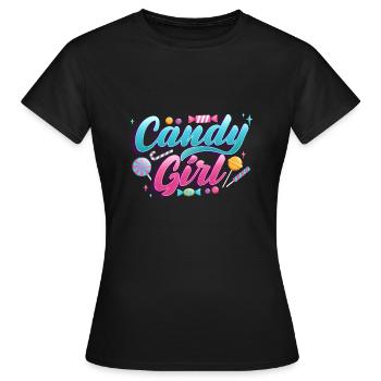 Candy Girl Candy Candies - Women's T-Shirt - black - Front - AI Model Female 172 dark (172cm)