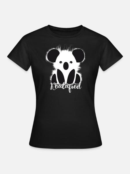 koala bear cute drawing tree Australia funny - Women's T-Shirt - black