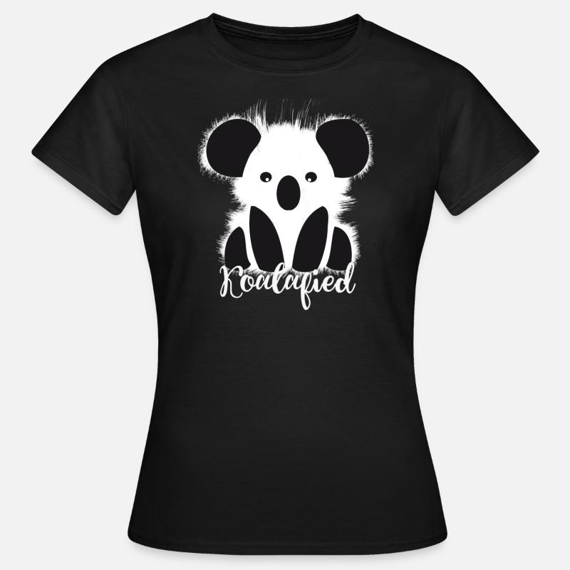 koala bear cute drawing tree Australia funny - Women's T-Shirt - black