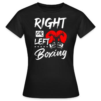 Right or Left Boxing - Frauen T-Shirt - Schwarz - Vorne - AI Model Female 172 dark (172cm)