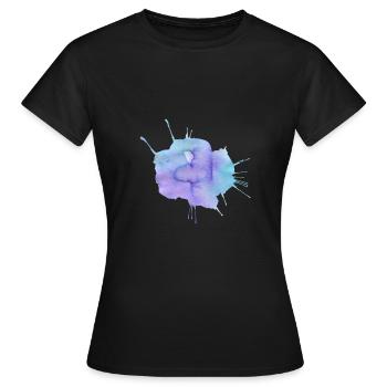 Farbklecks - Frauen T-Shirt - Schwarz - Vorne - AI Model Female 172 dark (172cm)