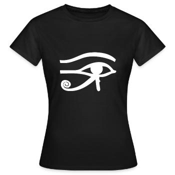 L’œil de Ra - T-shirt Femme - noir - Devant - AI Model Female 172 dark (172cm)