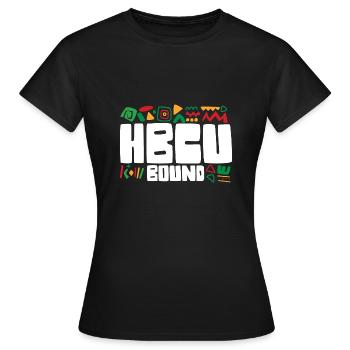 Étudiant lié à HBCU Collège historiquement noir - T-shirt Femme - noir - Devant - AI Model Female 172 dark (172cm)