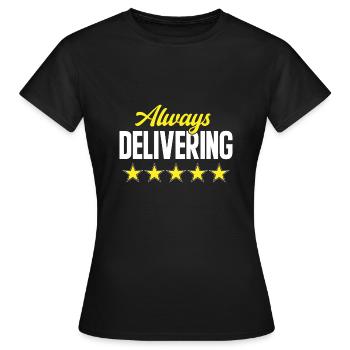Livraison de colis fournisseur - T-shirt Femme - noir - Devant - AI Model Female 172 dark (172cm)