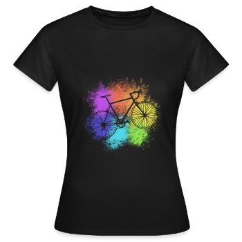 Colorful bike - Women's T-Shirt - black - Front - AI Model Female 172 dark (172cm)
