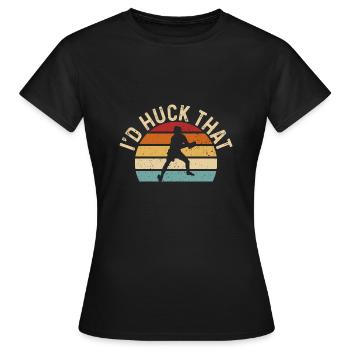 Ultimate Frisbee Wurfscheibe - Frauen T-Shirt - Schwarz - Vorne - AI Model Female 172 dark (172cm)