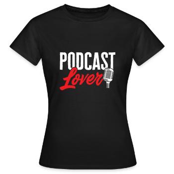 Podcasteur Podcast - T-shirt Femme - noir - Devant - AI Model Female 172 dark (172cm)