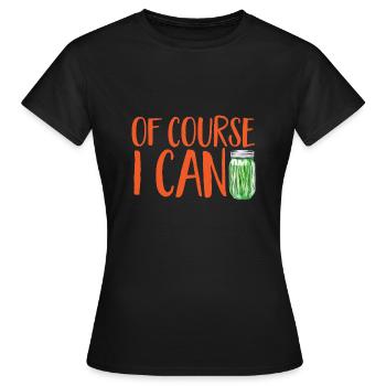 Mise en conserve, mise en conserve, mise en conserve, conservation des aliments - T-shirt Femme - noir - Devant - AI Model Female 172 dark (172cm)
