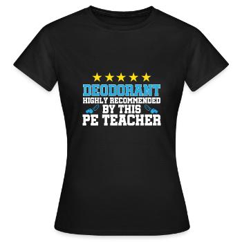 Professeur d’éducation physique Professeur d’éducation physique - T-shirt Femme - noir - Devant - AI Model Female 172 dark (172cm)