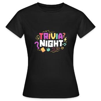 Trivia night board game night hosting quiz night - Women's T-Shirt - black - Front - AI Model Female 172 dark (172cm)