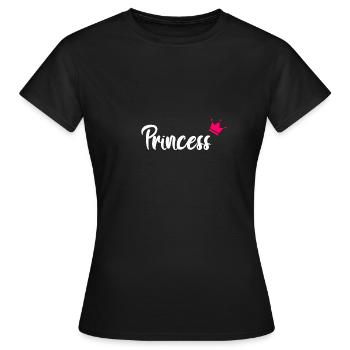 Princess, princess - Women's T-Shirt - black - Front - AI Model Female 172 dark (172cm)