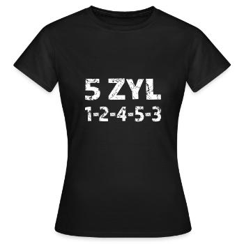 5 Zylinder Fünf Zylinder - Frauen T-Shirt - Schwarz - Vorne - AI Model Female 172 dark (172cm)