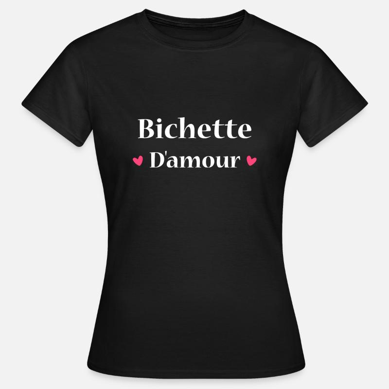 bichette d'amour - T-shirt Femme - noir