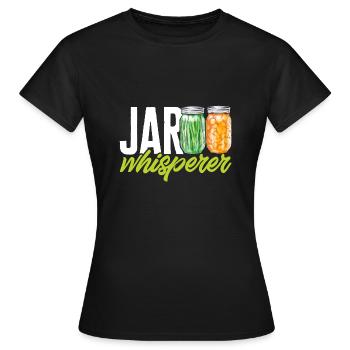 Mise en conserve, mise en conserve, mise en conserve, conservation des aliments - T-shirt Femme - noir - Devant - AI Model Female 172 dark (172cm)