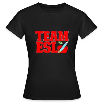 Lehrkraft Englisch Zweitsprache Fremdsprache - Frauen T-Shirt - Schwarz - Vorne - AI Model Female 172 dark (172cm)