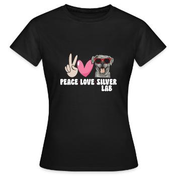 Silver Labrador Retriever Silver Lab - Women's T-Shirt - black - Front - AI Model Female 172 dark (172cm)