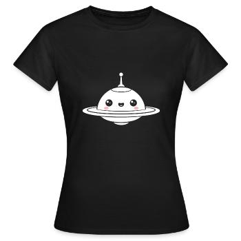 fliegende Untertasse - Frauen T-Shirt - Schwarz - Vorne - AI Model Female 172 dark (172cm)