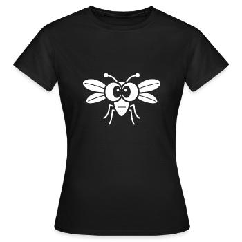 Fliegen - Frauen T-Shirt - Schwarz - Vorne - AI Model Female 172 dark (172cm)