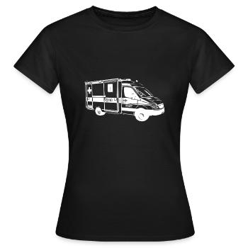 ambulance service - Women's T-Shirt - black - Front - AI Model Female 172 dark (172cm)