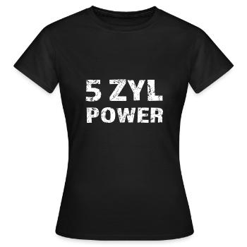 5 Zylinder Fünf Zylinder - Frauen T-Shirt - Schwarz - Vorne - AI Model Female 172 dark (172cm)