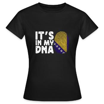 Bosnien und Herzegowina Flagge Bosnien - Frauen T-Shirt - Schwarz - Vorne - AI Model Female 172 dark (172cm)