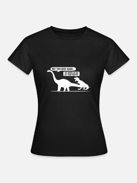 Not this Idiot again - Dame-T-shirt - sort