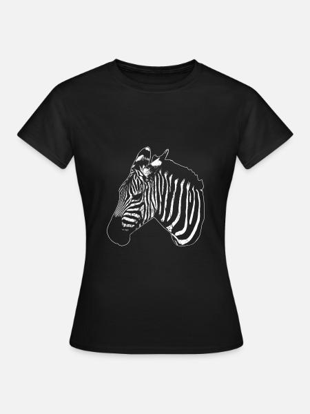 Zebra Silhouette - Frauen T-Shirt - Schwarz