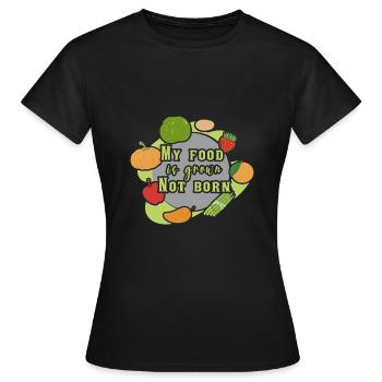 Vegan Fleischlos Tierlieb & Veganer - Frauen T-Shirt - Schwarz - Vorne - AI Model Female 172 dark (172cm)