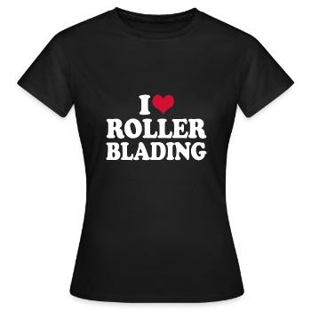 I Love Rollerblading - Women's T-Shirt - black - Front - AI Model Female 172 dark (172cm)