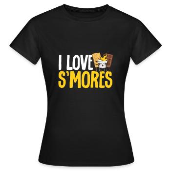 S'more Campfire Marshmallow Camping - T-shirt Femme - noir - Devant - AI Model Female 172 dark (172cm)