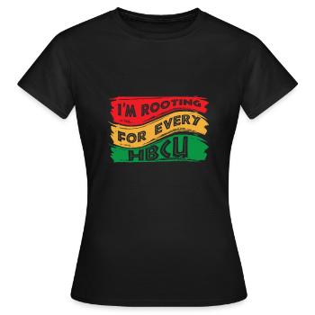 Enseignante historiquement noire que je soutiens pour tout le monde - T-shirt Femme - noir - Devant - AI Model Female 172 dark (172cm)