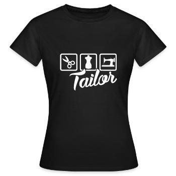 Tailor Job - Women's T-Shirt - black - Front - AI Model Female 172 dark (172cm)