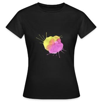 Taches de peinture - T-shirt Femme - noir - Devant - AI Model Female 172 dark (172cm)