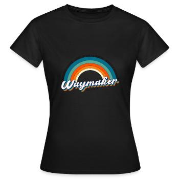 Waymaker Promise Keeper Miracle Worker , Vintage - T-shirt Femme - noir - Devant - AI Model Female 172 dark (172cm)