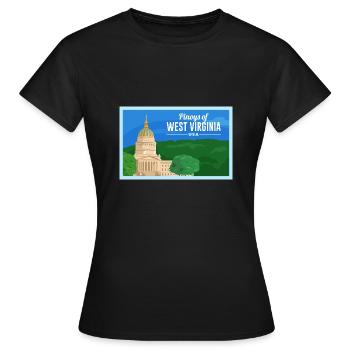 West Virginia Fil-Am Design für stolze Pinoys - Frauen T-Shirt - Schwarz - Vorne - AI Model Female 172 dark (172cm)