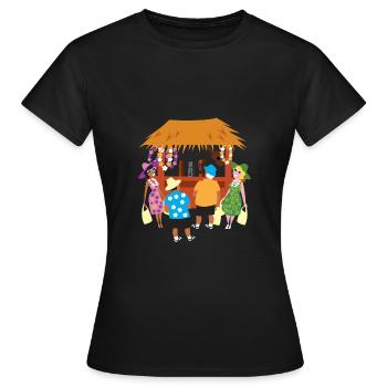 Touristes Tiki Shopping - T-shirt Femme - noir - Devant - AI Model Female 172 dark (172cm)