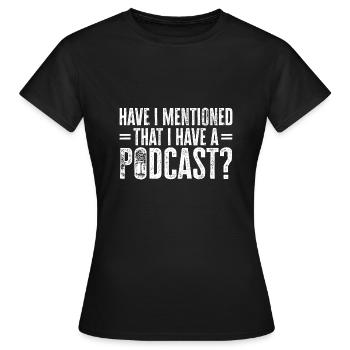 Podcasteur Podcast - T-shirt Femme - noir - Devant - AI Model Female 172 dark (172cm)