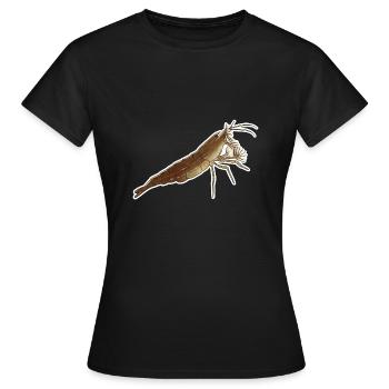 Bamboo Shrimp Pet Design pour les fiers fans de crevettes - T-shirt Femme - noir - Devant - AI Model Female 172 dark (172cm)