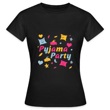 Soirée pyjama pour une soirée entre filles amusante - T-shirt Femme - noir - Devant - AI Model Female 172 dark (172cm)
