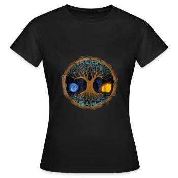 Yggdrasil World Tree World Ash Nordic - Women's T-Shirt - black - Front - AI Model Female 172 dark (172cm)