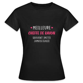 souvent imitée meilleure Chef de rayon - T-shirt Femme - noir - Devant - AI Model Female 172 dark (172cm)