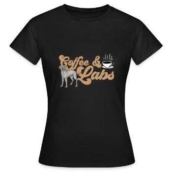 Silver Labrador Retriever Silver Lab - Women's T-Shirt - black - Front - AI Model Female 172 dark (172cm)