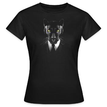 Costume de léopard - T-shirt Femme - noir - Devant - AI Model Female 172 dark (172cm)